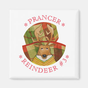 Magnet Carré PRANCER REINDEER