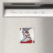 Magnet Carré "Reine des Coeurs" (In Situ (Lave-vaisselle))