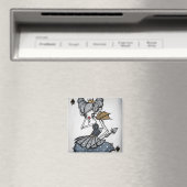 Magnet Carré "Reine des pique" (In Situ (Lave-vaisselle))