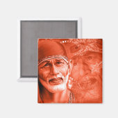 Magnet carré - Sai baba (Recto/Verso)