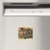 Magnet Carré "Tabby Cat" (In Situ (Lave-vaisselle))