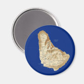 Magnet Carte de la Barbade (Recto/Verso)