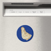 Magnet Carte de la Barbade (In Situ (Lave-vaisselle))