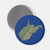 Magnet carte de Virginie-Occidentale (Recto/Verso)