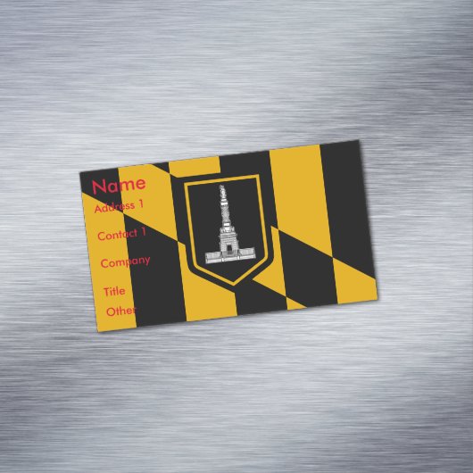 Magnet carte de visite avec Drapeau de Baltimore,  (In Situ)