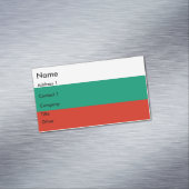 Magnet carte de visite avec drapeau de Bulgarie (In Situ)