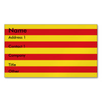 Magnet carte de visite avec drapeau de Catalogne