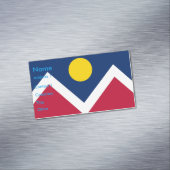 Magnet carte de visite avec drapeau de Denver, Col (In Situ)