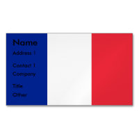 Magnet carte de visite avec Drapeau de France