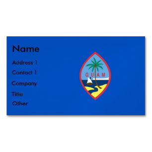 Magnet carte de visite avec drapeau de Guam