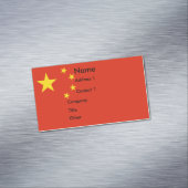 Magnet carte de visite avec drapeau de la Chine (In Situ)