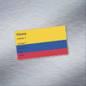 Magnet carte de visite avec drapeau de la Colombie (In Situ)