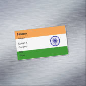 Magnet carte de visite avec drapeau de l'Inde (In Situ)