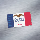 Magnet carte de visite avec drapeau de l'Iowa (In Situ)