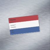 Magnet carte de visite avec drapeau de Pays-Bas (In Situ)
