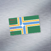 Magnet carte de visite avec drapeau de Portland, É (In Situ)