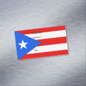 Magnet carte de visite avec drapeau de Porto Rico (In Situ)