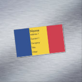 Magnet carte de visite avec drapeau de Roumanie (In Situ)