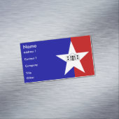 Magnet carte de visite avec Drapeau de San Antonio (In Situ)