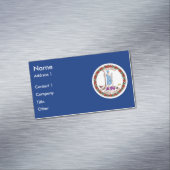 Magnet carte de visite avec Drapeau de Virginie, U (In Situ)