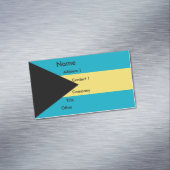 Magnet carte de visite avec drapeau des Bahamas (In Situ)