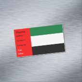 Magnet carte de visite avec drapeau des EAU (In Situ)