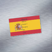 Magnet carte de visite avec drapeau d'Espagne (In Situ)