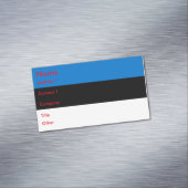 Magnet carte de visite avec drapeau d'Estonie (In Situ)