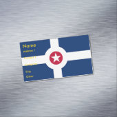 Magnet carte de visite avec drapeau d'Indianapolis (In Situ)