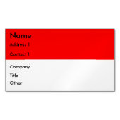 Magnet carte de visite avec drapeau d'Indonésie (devant)