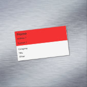 Magnet carte de visite avec drapeau d'Indonésie (In Situ)