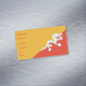 Magnet carte de visite avec drapeau du Bhoutan (In Situ)