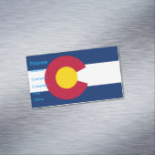 Magnet carte de visite avec drapeau du Colorado (In Situ)