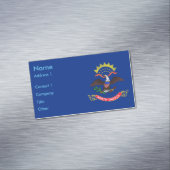 Magnet carte de visite avec drapeau du Dakota du N (In Situ)