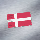Magnet carte de visite avec drapeau du Danemark (In Situ)