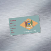 Magnet carte de visite avec drapeau du Delaware (In Situ)