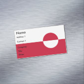 Magnet carte de visite avec drapeau du Groenland (In Situ)