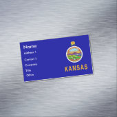 Magnet carte de visite avec drapeau du Kansas (In Situ)