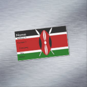 Magnet carte de visite avec drapeau du Kenya (In Situ)