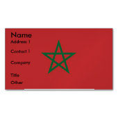 Magnet carte de visite avec drapeau du Maroc (devant)