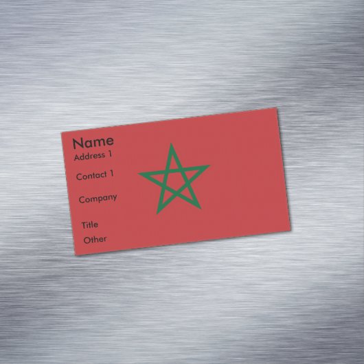 Magnet carte de visite avec drapeau du Maroc (In Situ)
