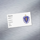 Magnet carte de visite avec drapeau du Massachuset (In Situ)