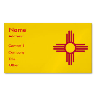 Magnet carte de visite avec drapeau du Nouveau-Mex