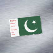 Magnet carte de visite avec drapeau du Pakistan (In Situ)