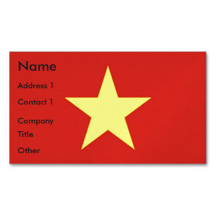 Magnet carte de visite avec drapeau du Vietnam