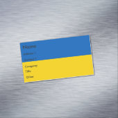 Magnet carte de visite avec le drapeau de l'Ukrain (In Situ)