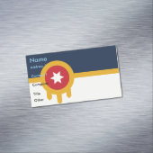 Magnet carte de visite avec le drapeau de Tulsa, O (In Situ)