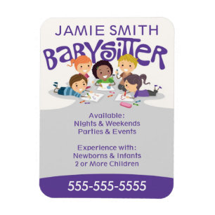 Magnet Carte de visite Babysitter