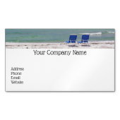 Magnet Carte de visite de chaises de plage (devant)