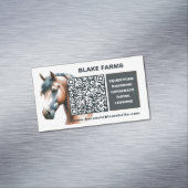 Magnet Carte de visite de cheval avec code QR (In Situ)